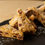 Close up of fruit flapjacks on a plate, as part of mercure hotels meeting food offering