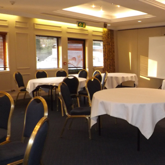 The Lakeside Suite at Mercure Swansea Hotel, set up for a meeting